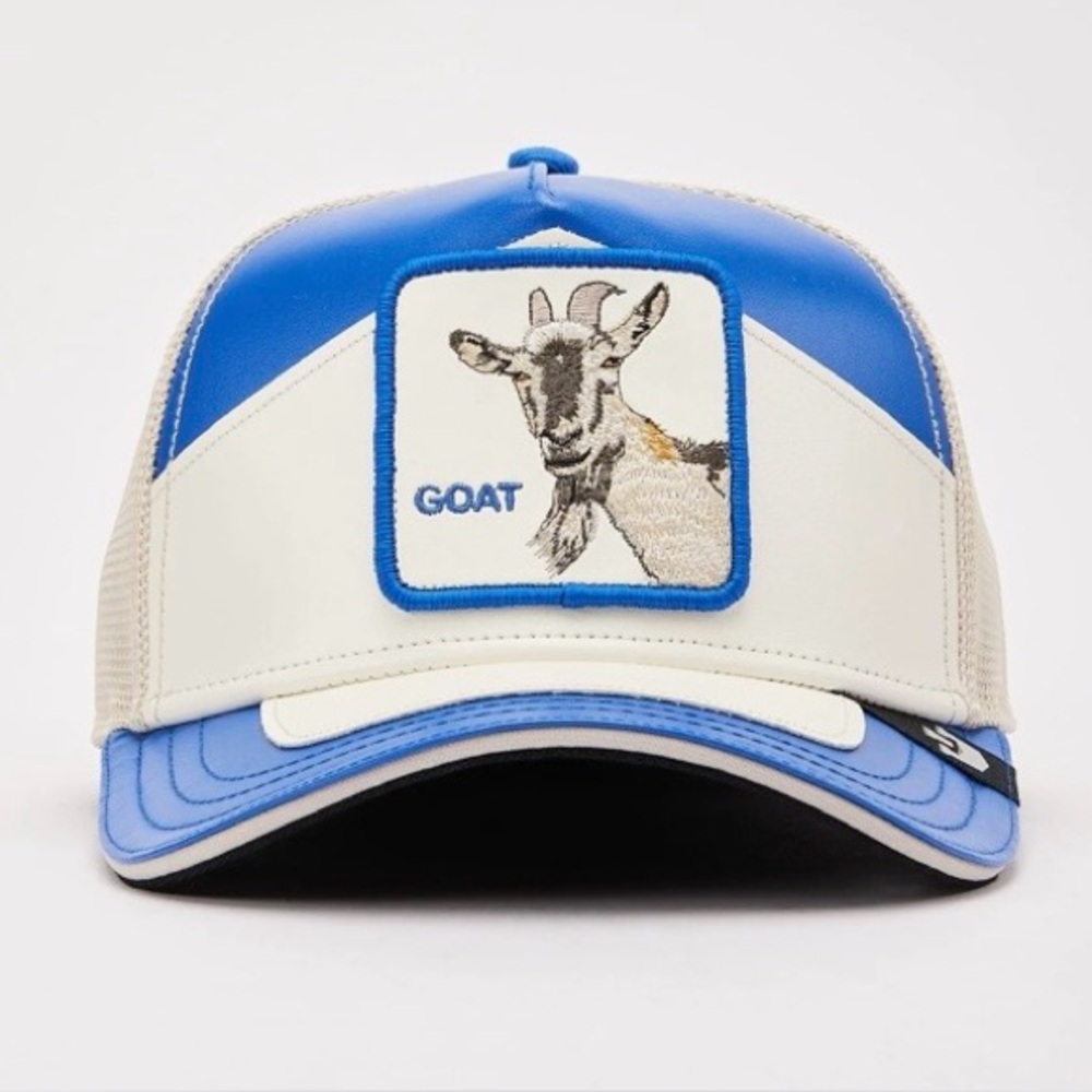 Goorin Brothers LEATHER /POLY MOTO KILLER G.O.A.T. Trucker Hat NWT